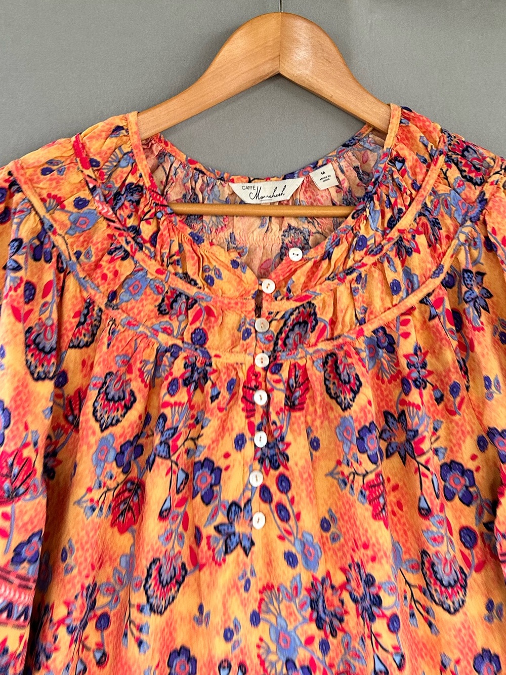 🎉5 for $45🎉 Cafe Marrakesh top blouse shirt size M - Picture 4 of 8